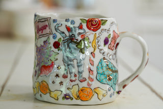 Kitty & Butterscotch Candies Mug 17 oz