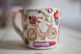 Kitty with Cupcake Portrait 9 oz Mug