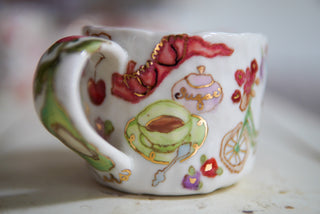 Peeking Kitty Portrait 9 oz Mug