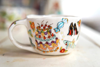 “Tabby with Green Bow” 7 oz Mug