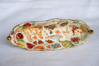 "Striped Kitty & Lamb" 10 in Candy Dish