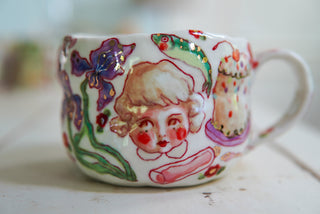 "Doll Face & Confetti Cake" 16 oz Mug