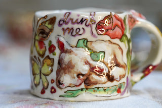 Little Lamb & Heart Kitty 13 oz Mug