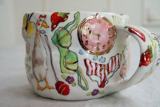 Pink Beach Chair 18 oz Mug