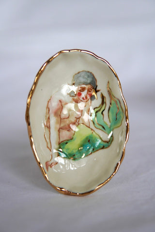 "Siren & Two Stars" 3.8 in Trinket Dish