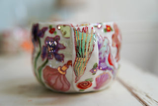 "Kitty with Fish" 14 oz Mug