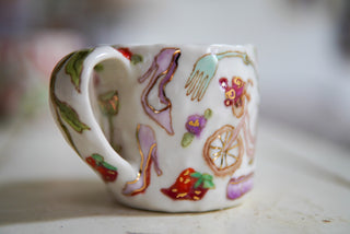 Kitty with Cupcake Portrait 9 oz Mug