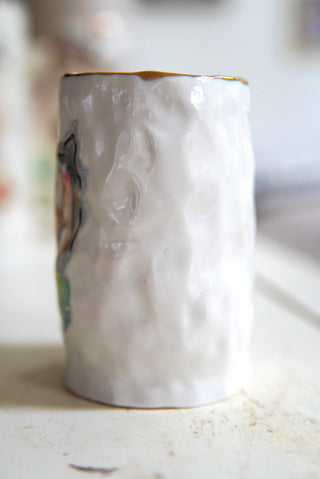 "Siren with Hands Together" 4.5" Vessel