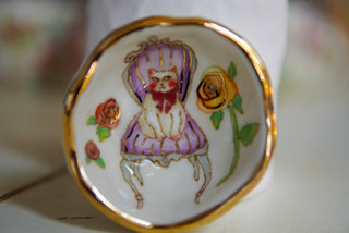 “Kitty and a Purple Chair” Ring Dish