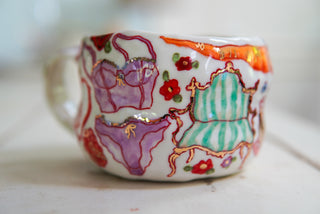 "Lamb & Irises" 14 oz Mug