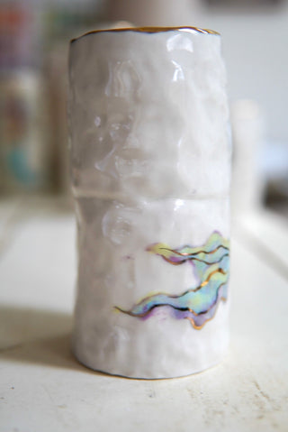 "Siren with Hand on Heart" 5.7" Vessel