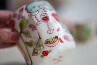 Kitty on Chair & Swan 16 oz Mug