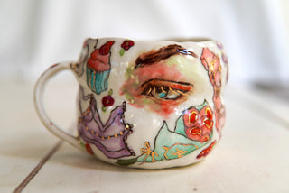 “Sheep with Red Bow” 14 oz Mug