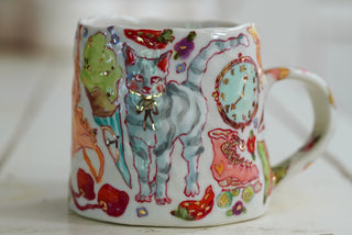 Kitty & Roller Skate Mug 15 oz