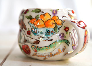 “Sheep with Red Bow” 14 oz Mug