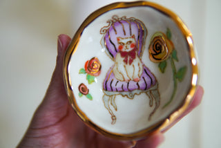 “Kitty and a Purple Chair” Ring Dish