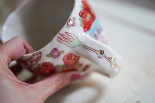 Kitty with Book 16 oz Mug