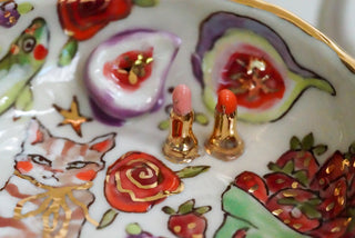 Kitty & Two Lipsticks Treasure Dish 4"