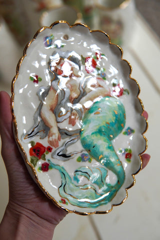 "Sleeping Siren" Porcelain Painting