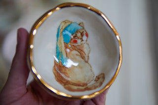 “Kitty with Pearl Earring” Ring Dish