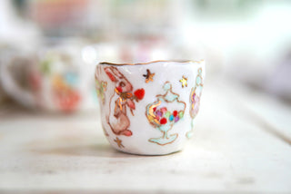 “Bunny with Rose” Small Treasure Jar