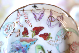 "Sleeping Moon Kitty" Treasure Bowl