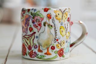 Goose & Strawberry Face Mug 20 oz