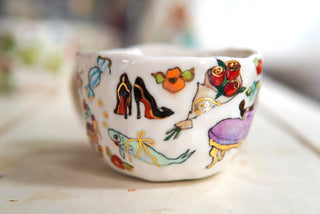 “Tabby with Green Bow” 7 oz Mug