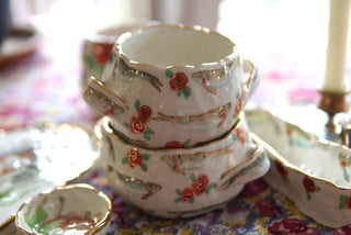 "Fish & Rosettes" Bowl with Handles