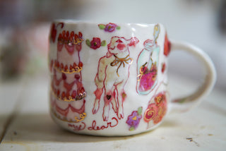 Sweet Lamb & Sleeping Kitty 16 oz Mug