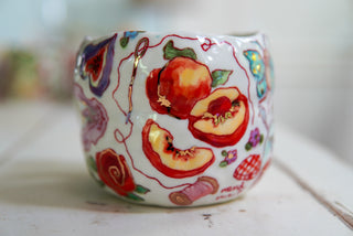 SECONDS: "Kitty & Two Turquoise Butterflies" 16 oz Mug