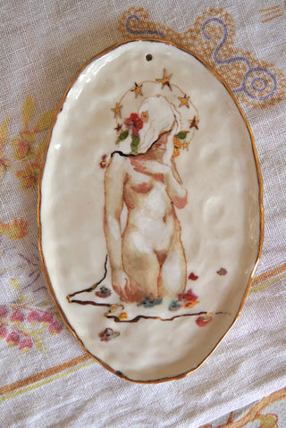 “Water Nymph” Original Porcelain Painting