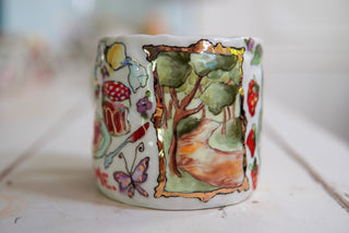 "Blue Striped Chair" 15 oz Mug