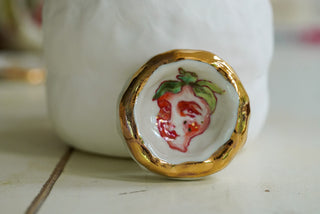 Strawberry Trinket Dish 2.2 in