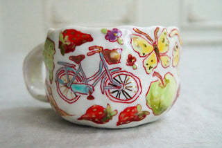 Orange Kitty & Yellow Chair 12 oz Mug