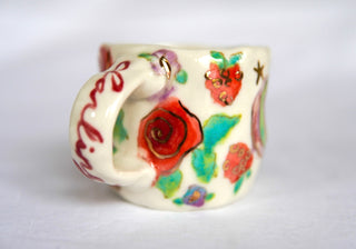 "Kitty & Gummy Cherries" 7 oz Teacup