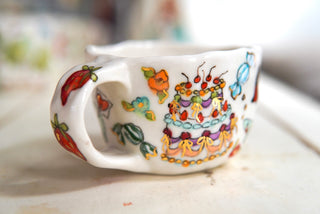 “Tabby with Green Bow” 7 oz Mug