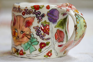 Shy Kitty & Three Heart Faces 12 oz Mug