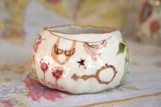 "Tabby on Striped Chair" Treasure Bowl