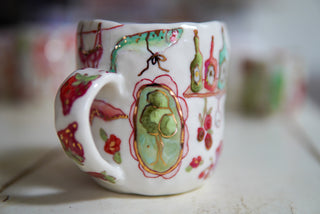 Kitty on Back 17 oz Mug