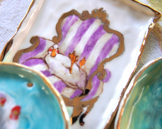 “Bernadette on Chair” Porcelain Painting