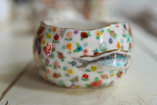 "Two Kitties" Bowl with Handles