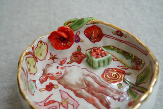 Lamb & Rose Treasure Dish 4"