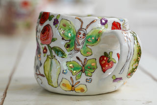 SECONDS: Pigeon & Butterflies XL Mug 24 oz