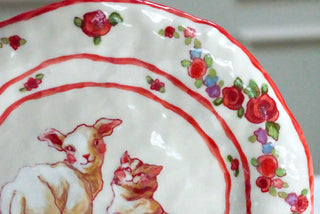 Kitty & Lamb Dinner Plate 9"