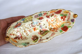 "Striped Kitty & Lamb" 10 in Candy Dish