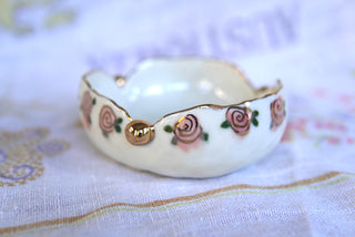 "Mermaid & Pink Rosettes" Treasure Bowl