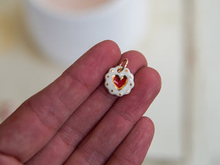 “White Teeny Jam Cookie” Charm
