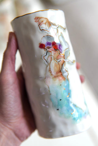 "Siren with Blue Tail" 6" Vessel