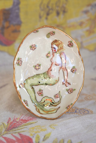 "Vintage Siren" Porcelain Painting